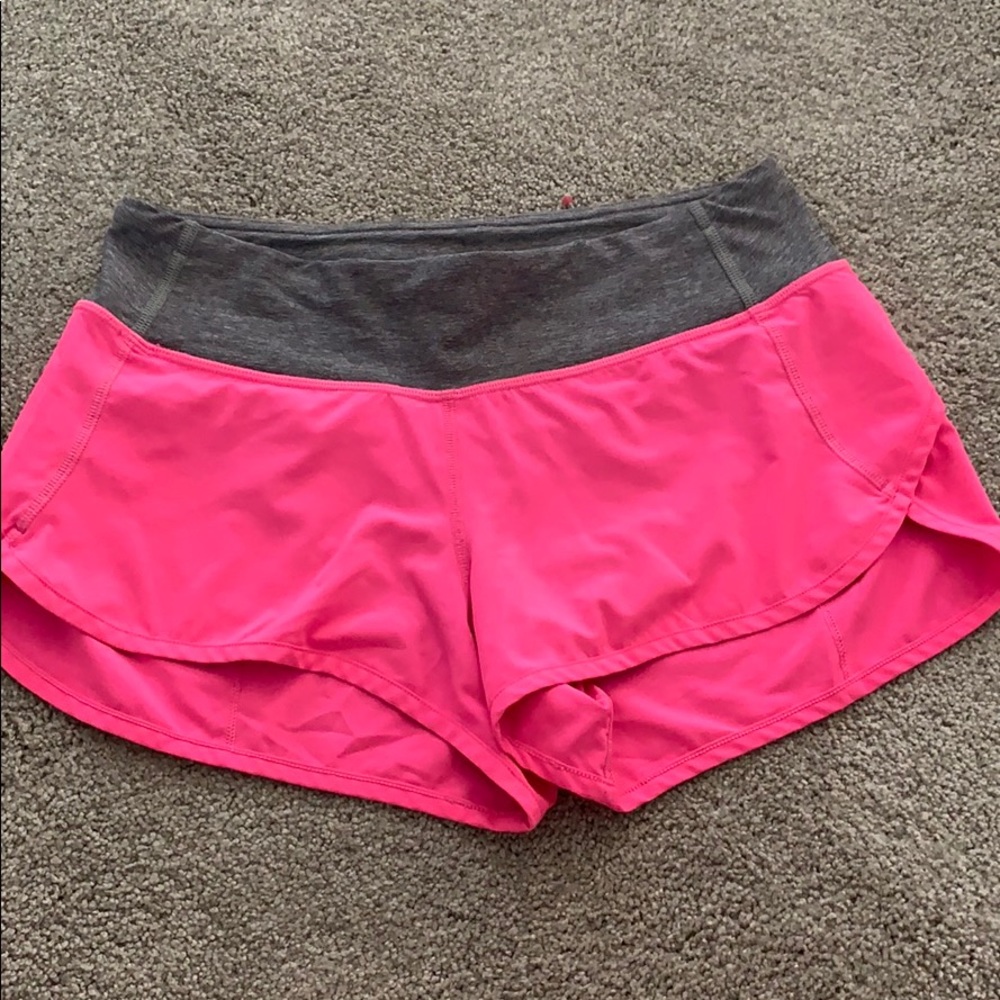 pink lululemon shorts